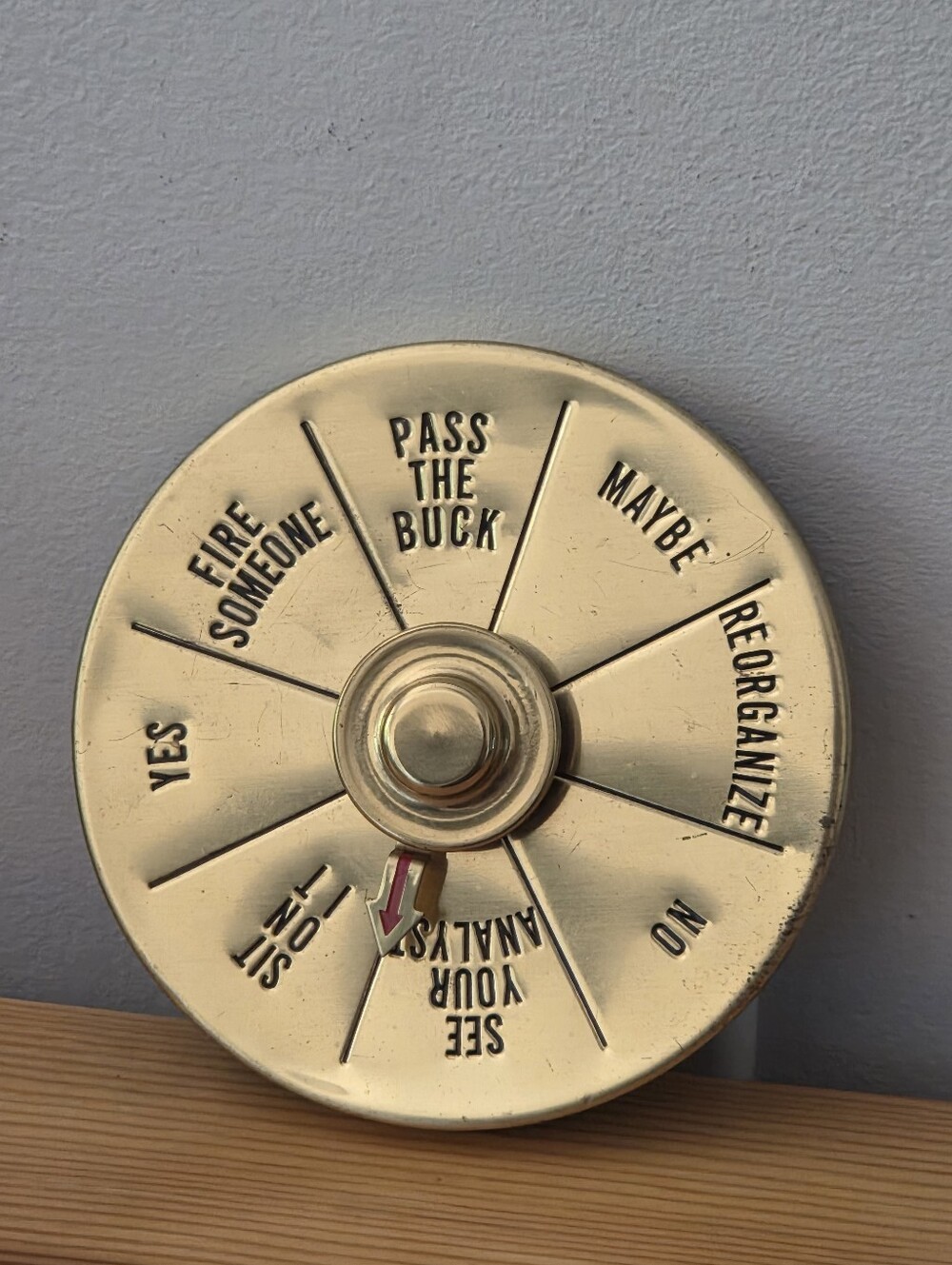 Gold Decision Wheel Wall Decor - Home Wall Accent